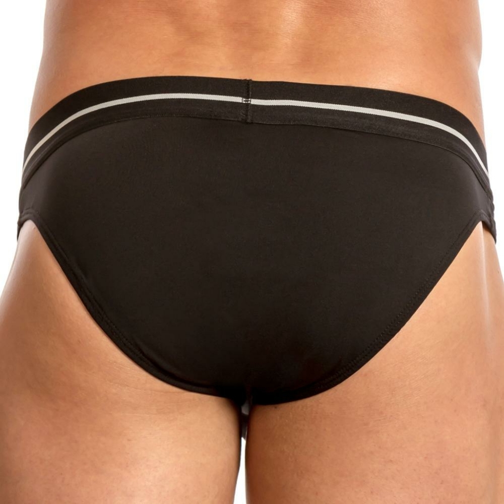 feel underwear Medium high cut boy bikini gray black blue 30-32 NWT - Picture 8 of 15